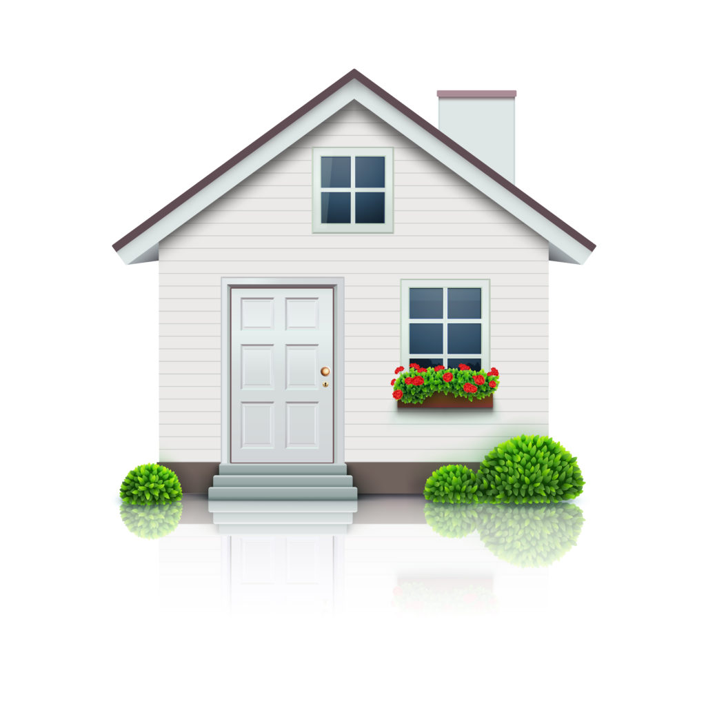 Vector Illustration of cool detailed house icon isolated on white background